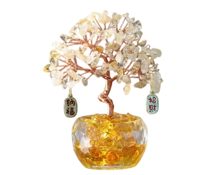 Auroral Radiance: A StepRise of Golden Light Illuminating the Crystal Tree of Dreams