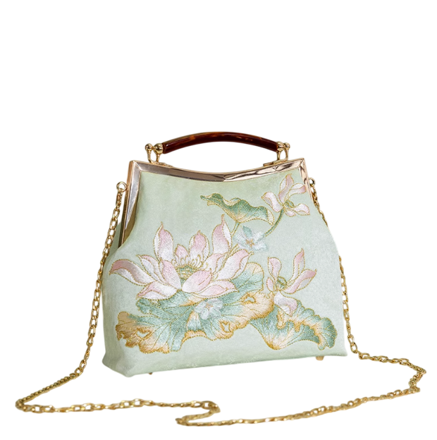 Celestial Lotus: Embroidered Reflections of a Summer Evening Bag