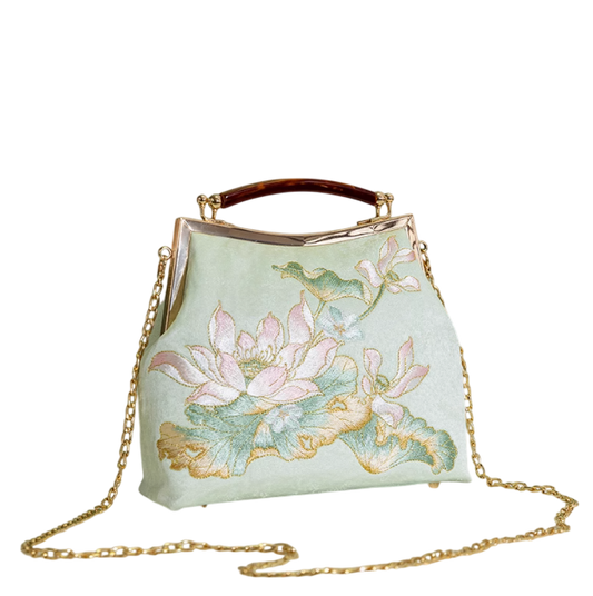 Celestial Lotus: Embroidered Reflections of a Summer Evening Bag