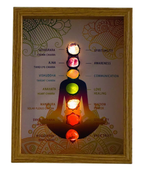 Celestial Blessing: Enchanted Luminous Rainbow Stone Crystal Frame Ornament