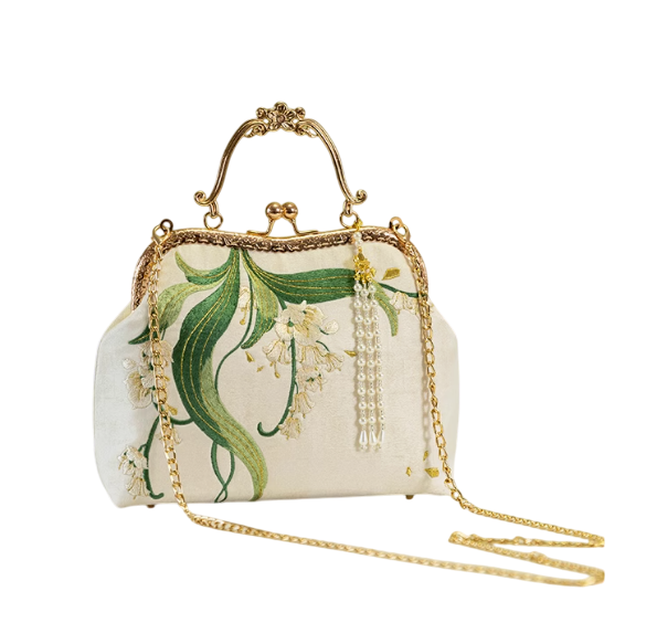 The Blossoming Dream: Exquisite Chinese-Style Bag with Intricate Embroideries of Flourishing Floral Patterns