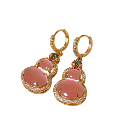 Ancient Dreams: Cat's Eye Gourd of Eternal Love Earrings