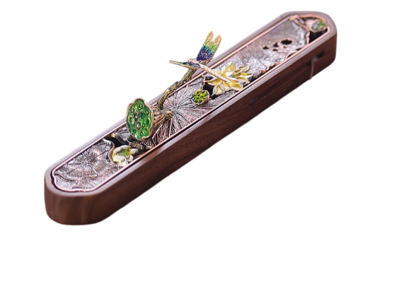 Dragonfly Enamel Color Creative Horizontal Chinese Zen-style Incense Holder