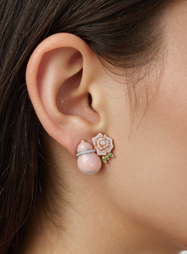 Heirloom Whisper: Gourd Blossom Earrings Studs of Timeless Romance