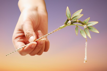 Whispers of Spring: A Delicate Bamboo Hairpin with a Whimsical Charm