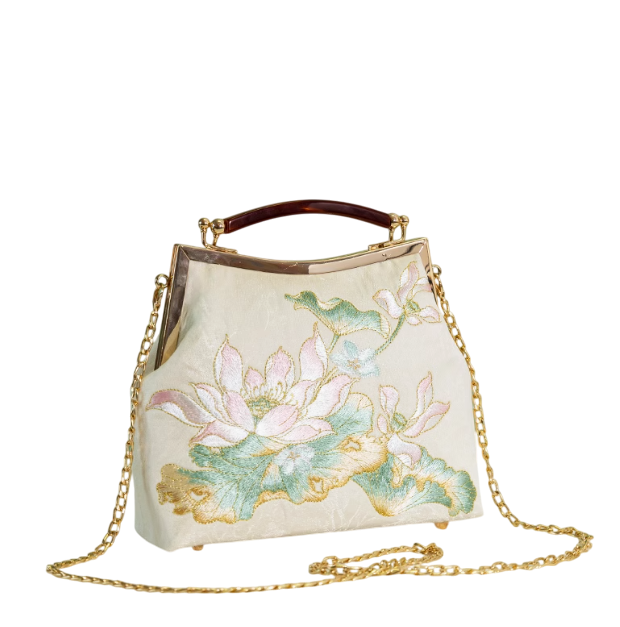 Celestial Lotus: Embroidered Reflections of a Summer Evening Bag