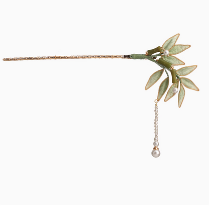 Whispers of Spring: A Delicate Bamboo Hairpin with a Whimsical Charm