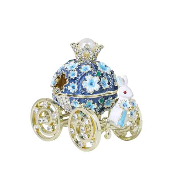 Enchanted Blossom Carriage: A Romantic Jewelry Box for Wedding Couples