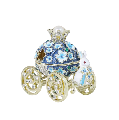 Enchanted Blossom Carriage: A Romantic Jewelry Box for Wedding Couples