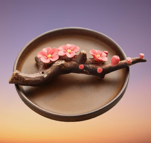 Chinese ancient zen-style plum blossom incense holder